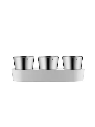 WMF | Set da giardino di erbe aromatiche da interno Gourmet, 3 pezzi, Cromargan / Bianco | 